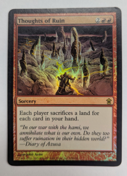 Magic Mtg FOIL Saviors of Kamigawa Thoughts of Ruin lightly played - Image 1