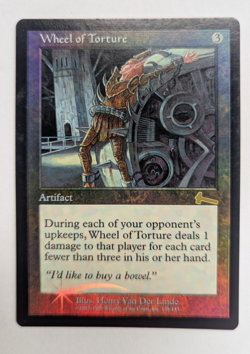 Magic Mtg FOIL Urza's Legacy Wheel of Torture near mint - Image 1