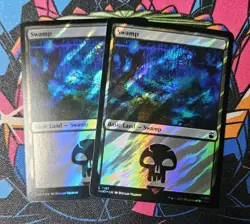 2x Swamp x2 NM Surge Foil 1161 MTG Universes Beyond Dr. Who Unplayed Magic - Image 1