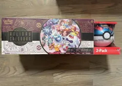 Costco Pokemon Holiday Calendar With Pokeball Tin 2025 New Sealed In Box - Image 1