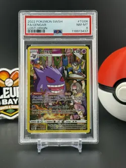 Gengar Full Art 2022 Pokemon SWSH Lost Origin #TG06 PSA 8 NM-MT (CB) - Image 1