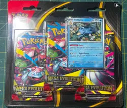 Pokemon TCG Mega Evolution 3 Pack Blister Golduck | Foil Promo + 3 Booster Packs - Image 1