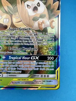 Rowlet & Alolan Exeggutor GX ULTRA RARE Tag Team 1/236 Pokemon Holo Foil - Image 5
