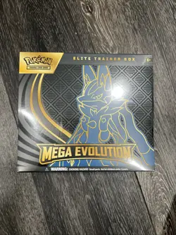 Pokemon TCG: Mega Evolution Factory Sealed ETB LUCARIO New In Box - Image 1
