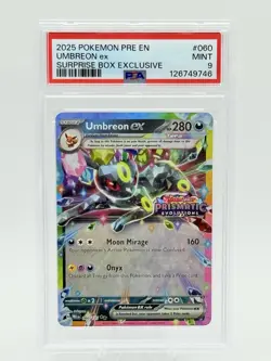 Pokemon Umbreon EX 060/131 Surprise Box Stamped Promo PSA 9 Prismatic Evolutions - Image 1