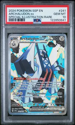 2024 POKEMON SSP EN-SURGING SPARKS #241 ARCHALUDON EX PSA 10 - Image 1