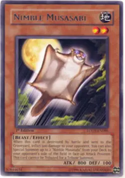 Yugioh! MP Nimble Musasabi - LODT-EN086 - Rare - Unlimited Edition Moderately Pl - Image 1