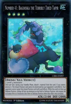 Yugioh! MP Number 41: Bagooska the Terribly Tired Tapir - CIBR-EN097 - Super Rar - Image 1