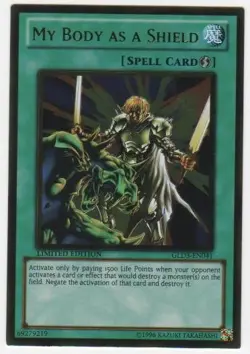 Yugioh! MP My Body as a Shield - GLD3-EN041 - Gold Rare - Limited Edition Modera - Image 1