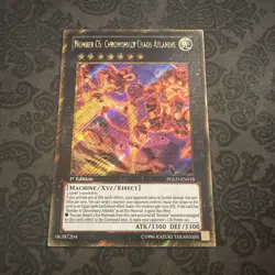 Yugioh Number C6: Chronomaly Chaos Atlandis PGLD-EN018 Gold Secret Rare 1st - Image 1