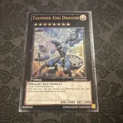 Yugioh Thunder End Dragon PHSW-EN044 Ultimate Rare 1st Ed - Image 1
