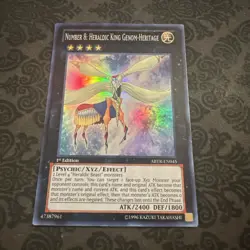Yugioh Number 8: Heraldic King Genom-Heritage ABYR-EN045 1ST Super - Image 1