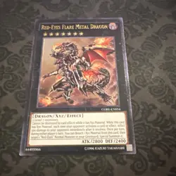 Yugioh Red-Eyes Flare Metal Dragon CORE-EN054 Ultimate Rare - Image 1