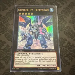 Yugioh Number 19: Freezadon ZTIN-EN003 Ultra Rare 1st Ed - Image 1