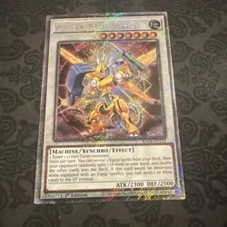 Yugioh! Power Tool Dragon RA04-EN135 Platinum Secret Rare 1st Ed - Image 1