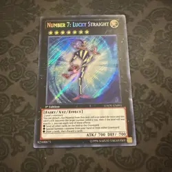 Number 7: Lucky Straight GAOV-EN091 Secret Rare 1st Edition Yugioh - Image 1