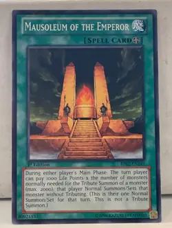 Yugioh! 1x Mausoleum of the Emperor - BP02-EN149 - Mosaic Rare 1st Edition - Image 1