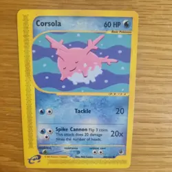 CORSOLA 102/165 POKEMON CARD (EXPEDITION BASE SET) - Image 1