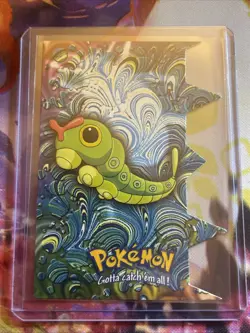 Pokemon Topps EV1 of 12 #10 Caterpie Die-cut Card Mp - Image 1