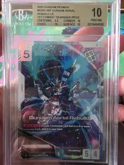 💥 Gundam Card Game Aerial Rebuild First Combat Tournament Winner BGS 10💥 - Image 1