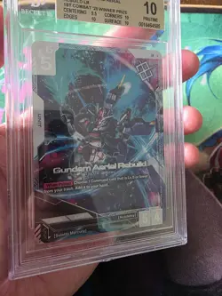 💥 Gundam Card Game Aerial Rebuild First Combat Tournament Winner BGS 10💥 - Image 4