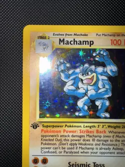 Pokemon TCG Machamp Holo Rare 1st Edition Base Set, Card 8/102, LP Condition - Image 2