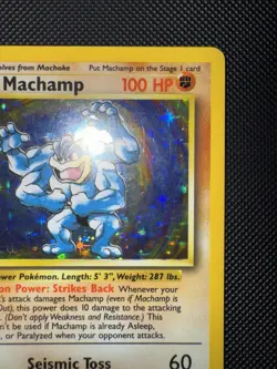 Pokemon TCG Machamp Holo Rare 1st Edition Base Set, Card 8/102, LP Condition - Image 3
