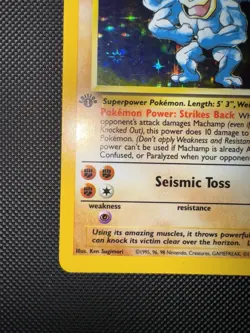 Pokemon TCG Machamp Holo Rare 1st Edition Base Set, Card 8/102, LP Condition - Image 5