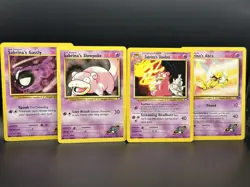 Sabrina's Pokemon - Gym Heroes 5 Card Lot (Abra Gastly Slowpoke Slowbro) - Image 1