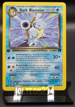 Pokemon TCG Card - Dark Blastoise 20/82 1st Edition Team Rocket Rare Vintage - Image 1