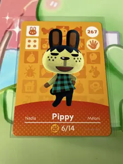 #267 Pippy AUTHENTIC Nintendo Animal Crossing Amiibo NFC Card Series 3 - Image 1