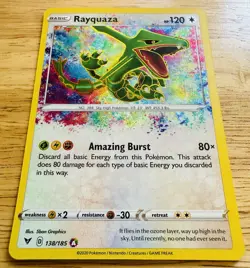 Pokemon Cards Rayquaza 138/185 Amazing Rare Vivid Voltage - (NM) - Image 2
