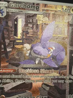 Garchomp 175/155 Pokemon TCG Pocket Space-Time Smackdown Textured Fanart Card - Image 3