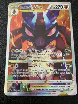 Pokemon TCG Lucario VSTAR SWSH291 Full Art Holo Black Star Promo Card - Image 1