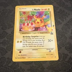 2021 Pokemon BIRTHDAY PIKACHU 24 Celebrations Classic Collection Holo Card - Image 1