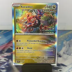 Koraidon 091 Holo Black Star Promo 2024 Pokemon Card Temporal Forces Stamped - Image 1