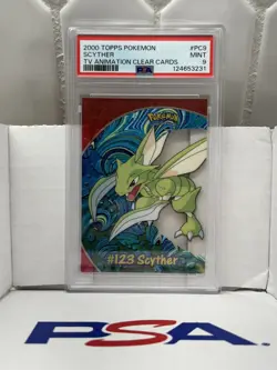 Topps Scyther #PC9 Clear Cards PSA 9 MINT - Image 1