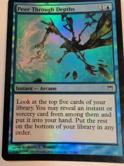 Peer Through Depths MTG Champions of Kamigawa Foil MP - Image 1