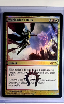 2014 MTG Magic The Gathering FNM Promo Foil #1 Warleader's Helix LP - Image 1