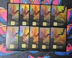 10x Plains x10 NM Foil MTG 0287 Lost Caverns of Ixalan Unplayed Magic Gathering - Image 1