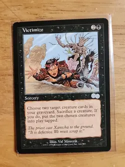 Victimize - Urza's Saga - MTG Magic - Uncommon - Black Sorcery - Image 1