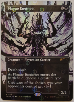 MTG Secret Lair Plague Engineer #1215 -SLD Showcase: All Will Be One Foil - Image 1