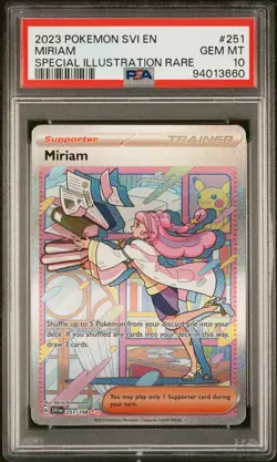 2023 POKEMON SVI EN-SCARLET & VIOLET SPECIAL ILLUSTRATION RARE MIRIAM PSA 10 - Image 1