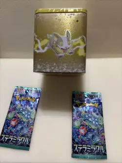 2022 Pokemon TCG Stacking Tin Sealed Electric Tin Pikachu + 2 Bonus Japanese 🔥 - Image 4