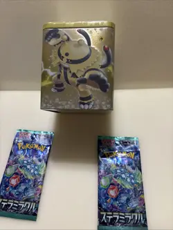 2022 Pokemon TCG Stacking Tin Sealed Electric Tin Pikachu + 2 Bonus Japanese 🔥 - Image 5