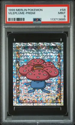 PSA 9 MINT 1999 MERLIN POKEMON S8 VILEPLUME-PRISM - Image 3