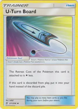 Lightly Played U-Turn Board - 211/236 - Uncommon Pokemon Unified Minds - Image 1