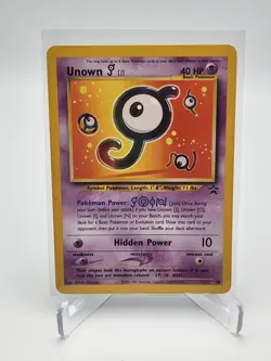 2001 Pokemon Unown J Black Star Promo #38 LP TCG Nintendo - Image 1
