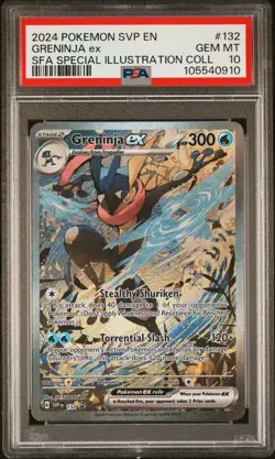 2024 POKEMON SVP EN-SV BLACK STAR PROMO #132 GRENINJA EX PSA 10 - Image 1