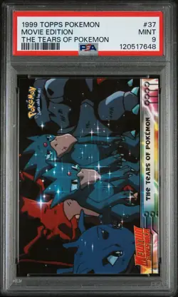 Topps Pokemon Mewtwo Strikes Back The Tears Of Pokemon No.37 PSA 9 - Image 1
